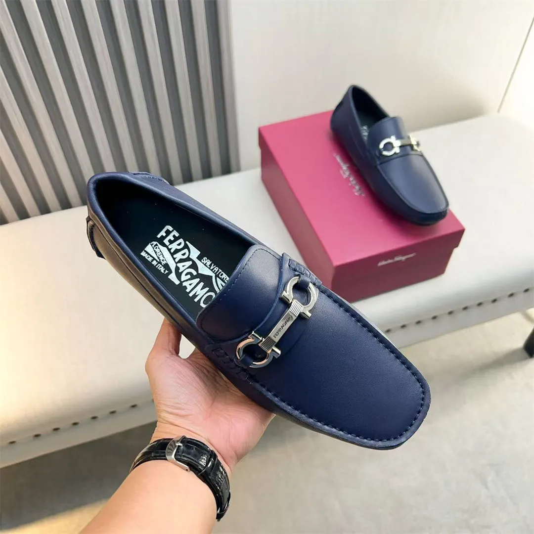 Men's shoes 💰560 Ferragamo new high-end quality 🔥 black cowhide ➕ cowhide lining size 38-45